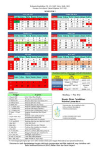Kalender Pendidikan Jawa Barat 2022-2023